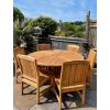 1.5m Teak Circular Radar Table with 6 Marley Chairs - With or Without Arms  - 0