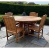 1.5m Teak Circular Radar Table with 6 Marley Chairs - With or Without Arms  - 2
