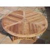 1.5m Teak Circular Radar Table with 6 Marley Chairs - With or Without Arms  - 6