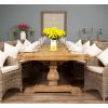 3m Reclaimed Elm Pedestal Dining Table with 8 Donna Chairs - 1
