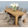 1.8m Reclaimed Elm Chunky Style Dining Table with 8 Stackable Zorro Chairs - 0