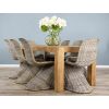 1.8m Reclaimed Elm Chunky Style Dining Table with 8 Stackable Zorro Chairs - 4