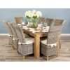 1.8m Reclaimed Elm Chunky Style Dining Table with 8 Latifa Chairs  - 0