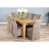 1.8m Reclaimed Elm Chunky Style Dining Table with 8 Latifa Chairs  - 1