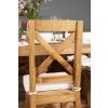 3m Reclaimed Elm Pedestal Dining Table with 7 Elm Cross Back Chairs and 1 Bench - 1