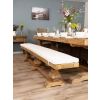 3m Reclaimed Elm Pedestal Dining Table with 5 Latifa Chairs, 2 Latifa Armchairs and 1 Bench  - 1
