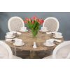 1.3m Farmhouse Pedestal Dining Table with 4 Ellena Chairs - 8