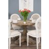 1.3m Farmhouse Pedestal Dining Table with 4 Ellena Chairs - 9