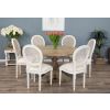 1.3m Farmhouse Pedestal Dining Table with 4 Ellena Chairs - 7