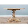 1.3m Farmhouse Pedestal Dining Table with 4 Latifa Chairs - 7