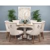 1.3m Country Pedestal Dining Table with 6 Windsor Ring Back Chairs - 1