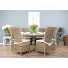 1.3m Farmhouse Pedestal Dining Table with 4 Latifa Chairs - 4