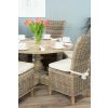 1.3m Farmhouse Pedestal Dining Table with 4 Latifa Chairs - 1