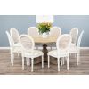 1.6m Farmhouse Pedestal Dining Table with 8 Ellena Chairs - 0