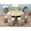 1.6m Farmhouse Pedestal Dining Table with 8 Latifa Chairs  - 0