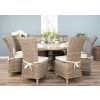 1.6m Farmhouse Pedestal Dining Table with 8 Latifa Chairs  - 2