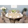 1.6m Farmhouse Pedestal Dining Table with 8 Stackable Zorro Chairs - 3