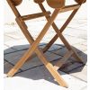 1m Teak Octagonal Folding Table with 4 Classic Folding Chairs / Armchairs - 10