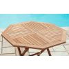 1.2m Teak Octagonal Folding Table with 4 Marley Chairs / Armchairs - 6