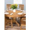 1.5m Reclaimed Teak Circular Pedestal Dining Table with 6 or 8 Vikka Chairs - 2