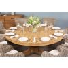 1.8m Reclaimed Teak Circular Pedestal Table with 8 Donna Armchairs - 2