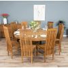 1.8m Reclaimed Teak Circular Pedestal Table with 8 Vikka Dining Chairs - 4
