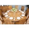 1.8m Reclaimed Teak Circular Pedestal Table with 8 Vikka Dining Chairs - 6
