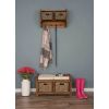 Reclaimed Teak Coat Hook Storage Unit - Two Basket - 5