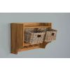 Reclaimed Teak Coat Hook Storage Unit - Two Basket - 3