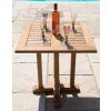 70cm Teak Square Pedestal Table - 4