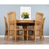 1.5m Reclaimed Teak Circular Pedestal Dining Table with 6 Santos Chairs - 4