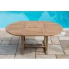 1.2m x 1.2m - 1.8m Teak Circular Extending Table with 6 Marley Chairs / Armchairs - 4