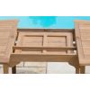 1.2m x 1.2m - 1.8m Teak Circular Extending Table with 6 Marley Chairs / Armchairs - 7