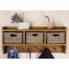 Reclaimed Teak Coat Hook Storage Unit - Three Basket - 0