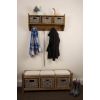 Reclaimed Teak Coat Hook Storage Unit - Three Basket - 4