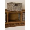 Reclaimed Teak Coat Hook Storage Unit - Three Basket - 2