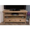 Reclaimed Teak White Wash Corner TV Cabinet - 4