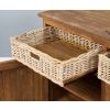 Reclaimed Teak Dresser with Natural Wicker Drawers - 8