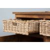Reclaimed Teak Dresser with Natural Wicker Drawers - 7