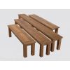 1.6m Reclaimed Teak Mexico Backless Bench - 9