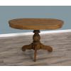 1.2m Reclaimed Teak Oval Pedestal Dining Table with 4 Latifa Dining Chairs  - 2