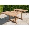 1m x 1.8m - 2.4m Teak Rectangular Extending Table with 6 Marley Chairs - 6