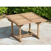 1m x 1.8m - 2.4m Teak Rectangular Extending Table with 6 Marley Chairs - 8