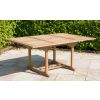 1m x 1.8m - 2.4m Teak Rectangular Extending Table with 6 Marley Chairs - 5