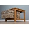 Reclaimed Teak Storage Unit with 1 Natural Wicker Basket - 4