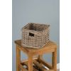 Reclaimed Teak Storage Unit with 3 Natural Wicker Baskets - 1