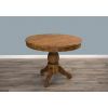 1m Reclaimed Teak Circular Pedestal Dining Table with 4 Santos Dining Chairs - 3