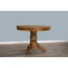 1m Reclaimed Teak Circular Pedestal Dining Table with 2 Riva Tub Dining Chairs  - 4