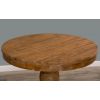 1m Reclaimed Teak Circular Pedestal Dining Table with 2 Riva Tub Dining Chairs  - 3