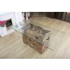 1.8m Reclaimed Teak Root Rectangular Block Dining Table with 8 Stackable Zorro Chairs - 2